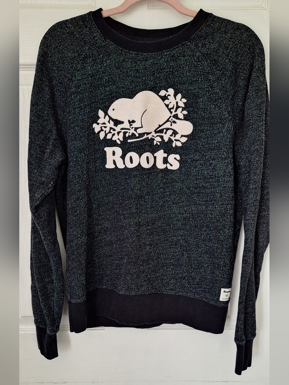 Roots Beaver Logo Sweatshirt Large Crewneck Pullover NWOT